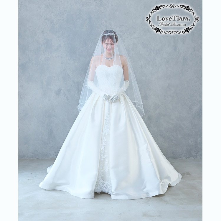 ミディアムベール【メロウ】（ギャザーなし）（ミドルヴェール